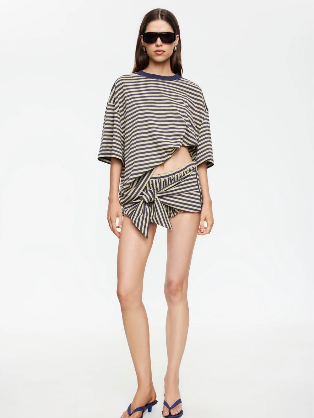 LIONESS | BLOOM BUBBLE SKORT | BEIGE STRIPE | 1K